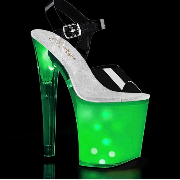 Pleaser 8 inch Disco light up Pole dancing and Exotic dance   Stilettos - Picture 1 of 4